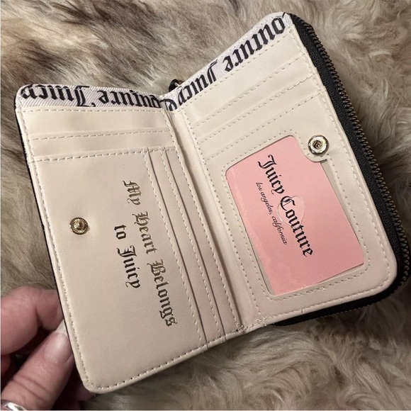 NWT Juicy Couture Simply Perfect Multi Compartment Bifold Wallet - Black - Picture 6 of 7